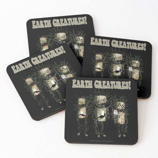 Item preview, Earth Creatures With Square Heads  -  For DARK Backgrounds designed and sold by The Imagination Source™.