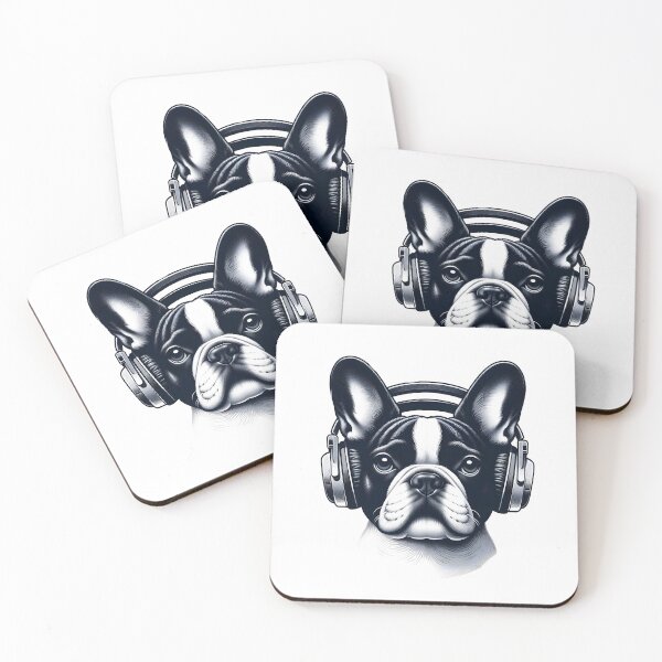 Item preview, Dog with Headphones - French Bulldog designed and sold by Truck Stop One.