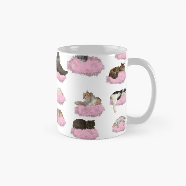 Aperçu de l'œuvre Chats sur des nuages pelucheux roses créée et vendue par TicaCreations.