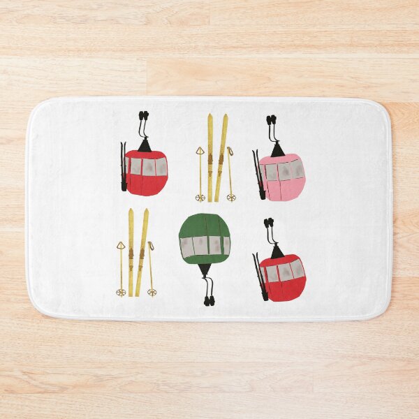 Item preview, Funny Retro Ski Lift Vintage Skis Winter Pattern designed and sold by pink-cowboy.
