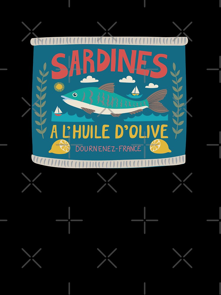 Thumbnail 7 of 7, Oversized T-Shirt, Sardines a l’huile d’ olive - Vintage tin by Cecca Designs designed and sold by Cecca-Designs.