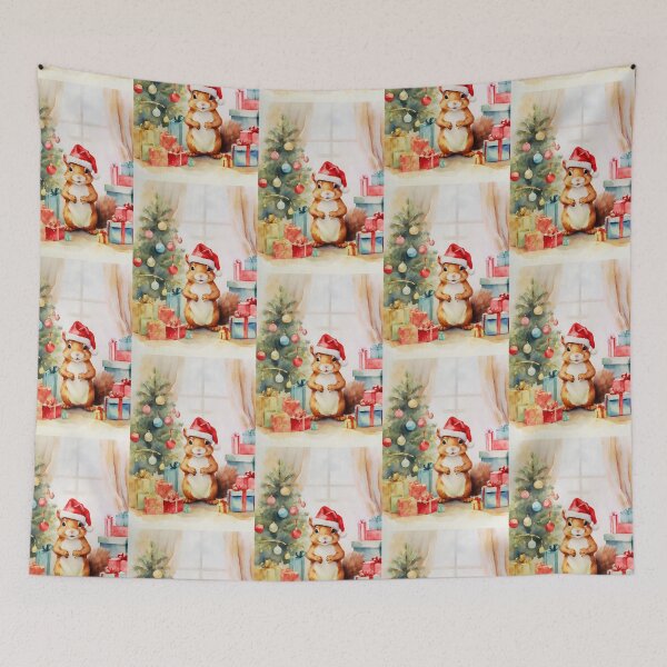 Item preview, Watercolour Christmas Squirrel designed and sold by NikkiBear67.