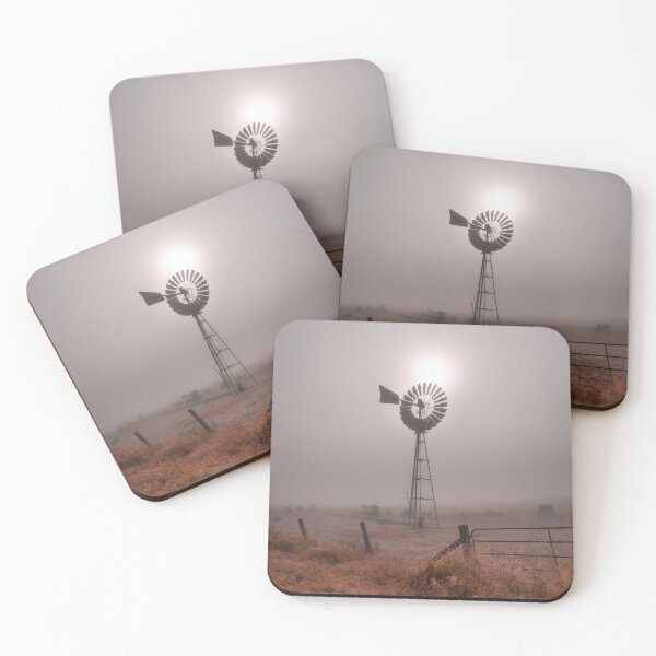 Item preview, foggy windmill designed and sold by RustyTinGallery.