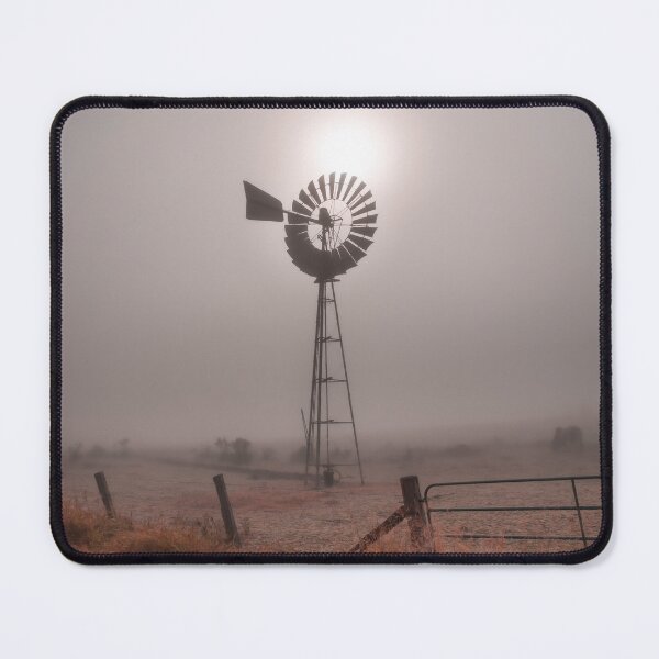 Item preview, foggy windmill designed and sold by RustyTinGallery.