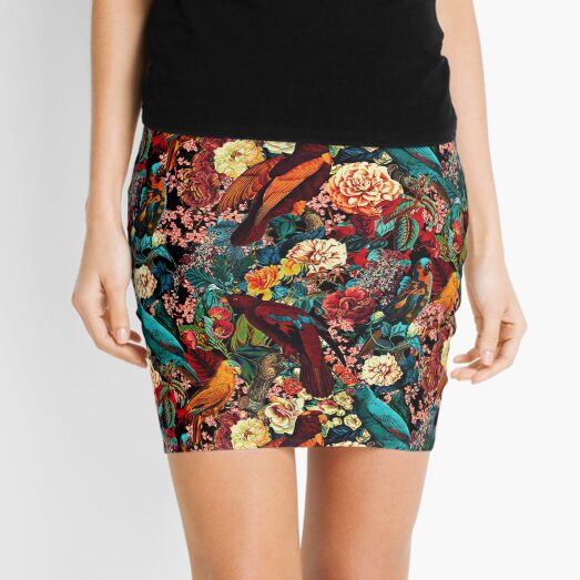FLORAL AND BIRDS XVII Mini Skirt