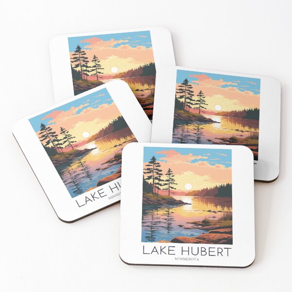Item preview, A Pop Art Travel Print of Lake Hubert - Minnesota  designed and sold by StudioRedKoala.