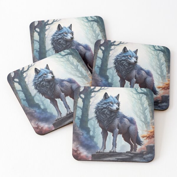 Item preview, Ornamental forest wolf designed and sold by WatercolorFairy.