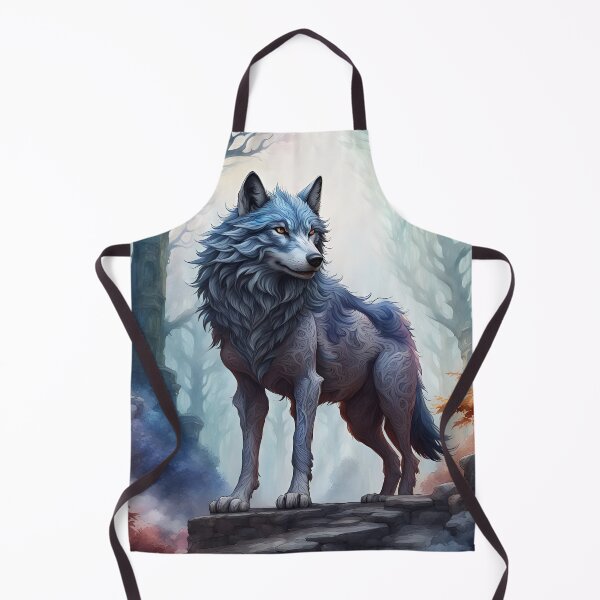 Item preview, Ornamental forest wolf designed and sold by WatercolorFairy.