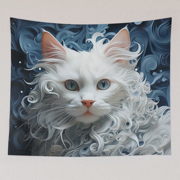 Item preview, Noble White Cat designed and sold by OldNewAmbient.