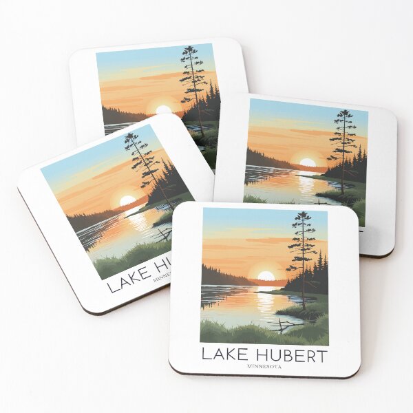 Item preview, A Pop Art Travel Print of Lake Hubert - Minnesota  designed and sold by StudioRedKoala.
