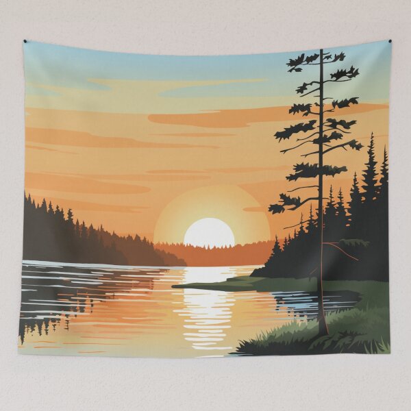 Item preview, A Pop Art Travel Print of Lake Hubert - Minnesota  designed and sold by StudioRedKoala.