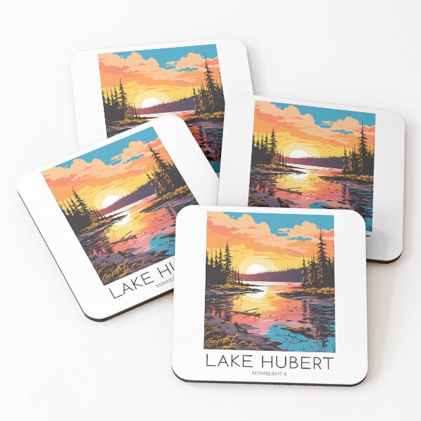 Item preview, A Pop Art Travel Print of Lake Hubert - Minnesota  designed and sold by StudioRedKoala.