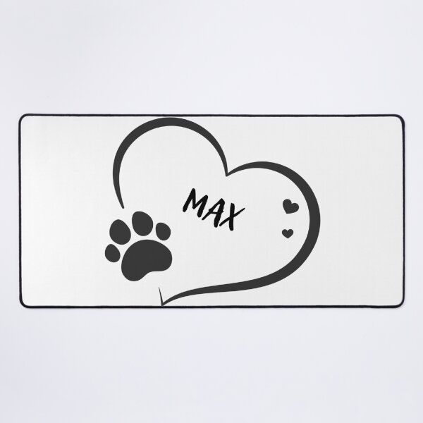 Item preview, Max pet dog or cat name in a heart with a paw, great gift for dog or cat owners designed and sold by OCS1337.
