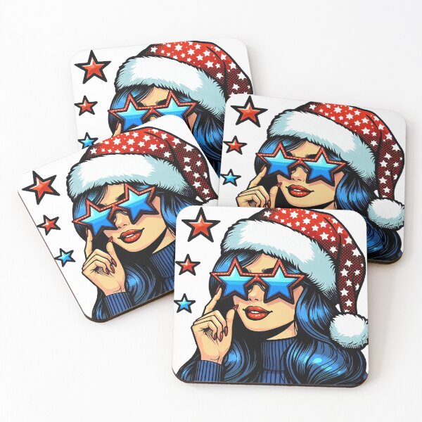 Item preview,  Pop art Christmas girl designed and sold by AnetArtStore.
