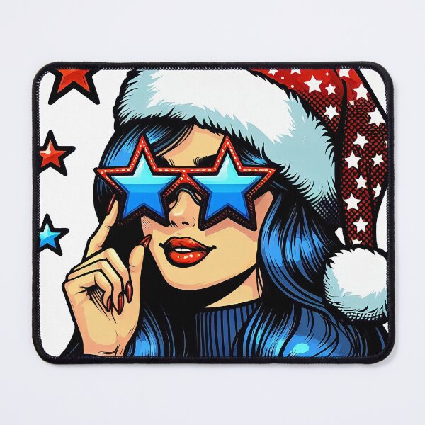 Item preview, Pop art Christmas girl designed and sold by AnetArtStore.