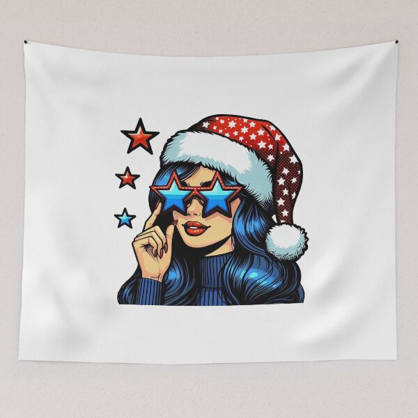 Item preview,  Chica de Navidad del arte pop designed and sold by AnetArtStore.