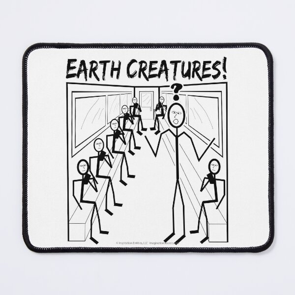 Item preview, Earth Creatures In The Subway? - For Light Backgrounds designed and sold by The Imagination Source™.