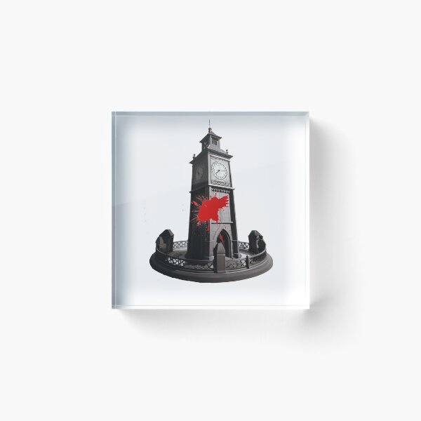 Item preview, blood splattered on a clocktower designed and sold by creative-cub.