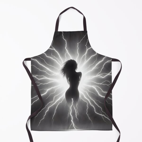 Item preview, Woman made of powerful strokes of lightning designed and sold by AI-Only Creations.