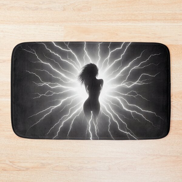 Item preview, Woman made of powerful strokes of lightning designed and sold by AI-Only Creations.