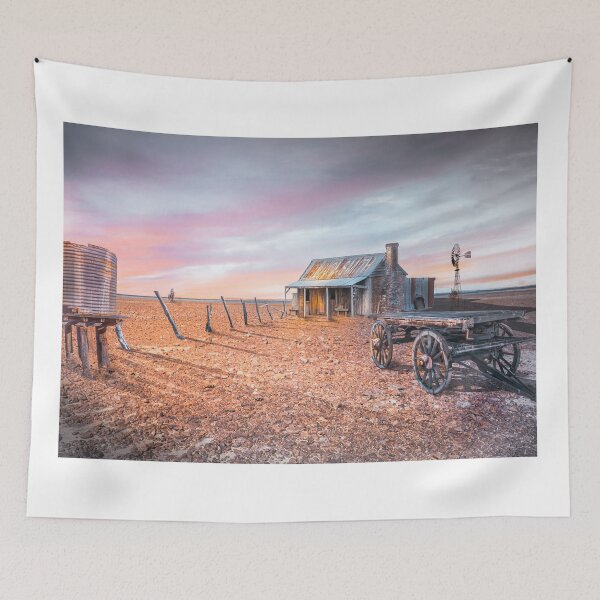 Item preview, old wagon and blacksmith shop designed and sold by RustyTinGallery.