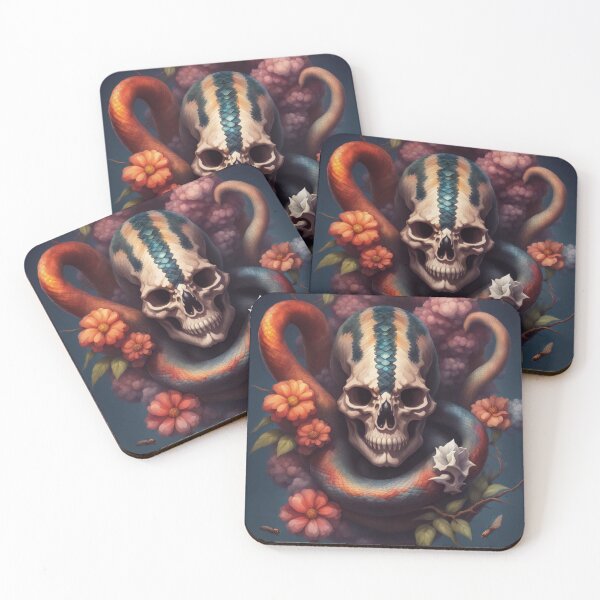 Item preview, Artistic Snake Skull Mashup Painting Staredown  designed and sold by SoloCraftStudio.