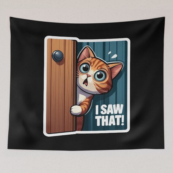 Item preview, I SAW THAT meme Tabby Cat designed and sold by plushism.