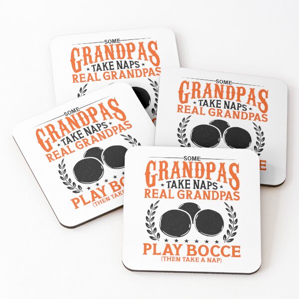Item preview, Some Grandpas Take Naps Real Grandpas Play Bocce Funny Bocce Ball Retirement designed and sold by NovaPixelArtCo.