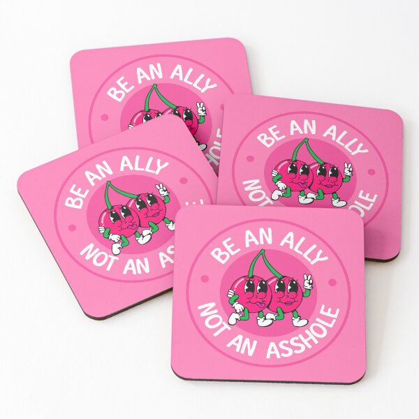 Item preview, Be An Ally Not An Asshole - Cute LGBT Cherries designed and sold by Picket Club.