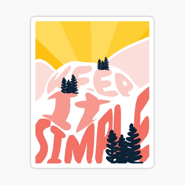 Vista previa del artículo con la obra «Mantenlo simple», diseñado y vendido por printsbyburr.