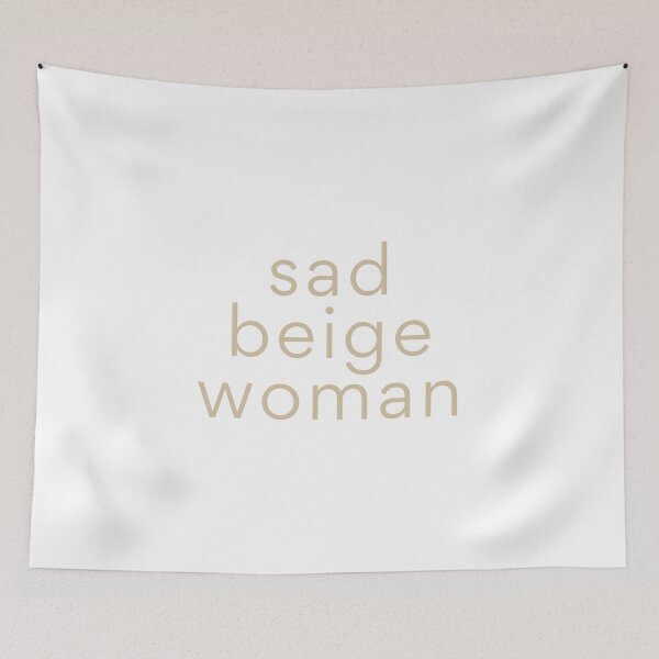 Item preview, sad beige woman designed and sold by OKAYphotoshop.