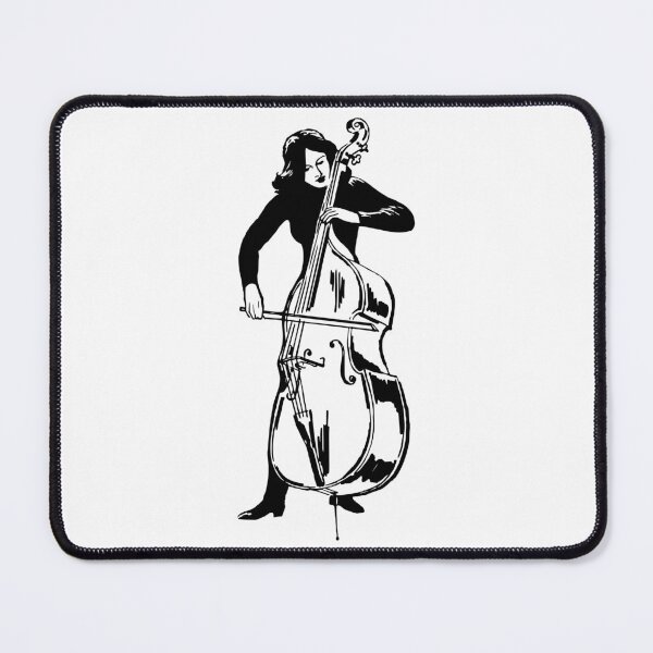 Item preview, Charming Cadence: Cutout Vintage Beauty of a Woman Cellist designed and sold by EmeraldMusic.