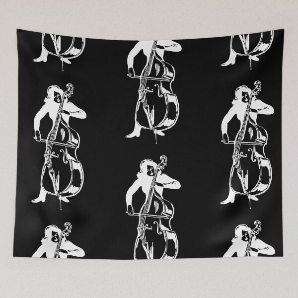 Item preview, Charming Cadence: White Cutout Vintage Beauty of a Woman Cellist designed and sold by EmeraldMusic.