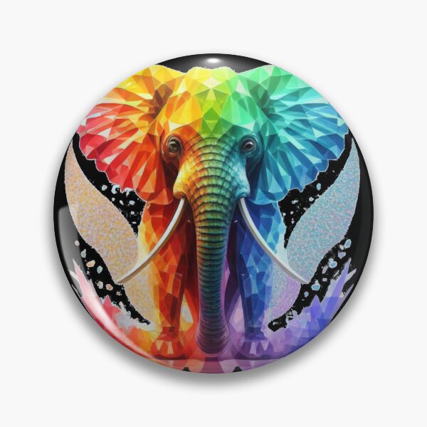 Item preview, Elefante de cristal arcoíris designed and sold by PixelRealm.