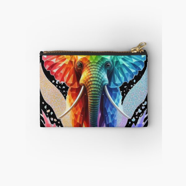 Aperçu de l'œuvre Éléphant de cristal arc-en-ciel créée et vendue par PixelRealm.