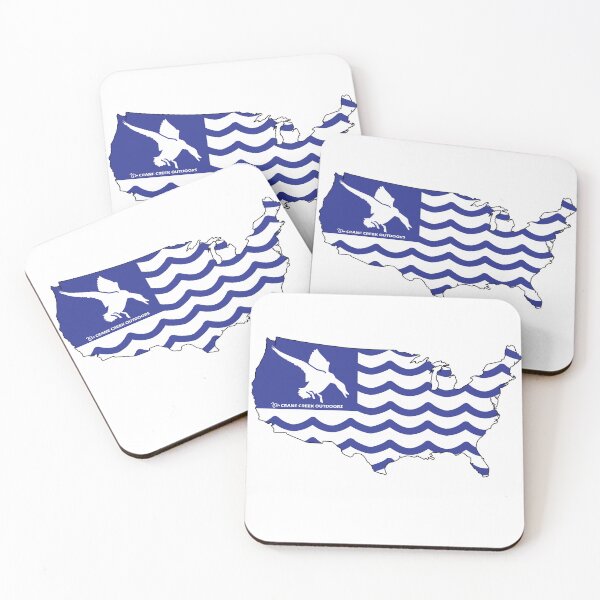 Item preview, Waterfowl Nation, White and Blue Flag designed and sold by CraneCreek.