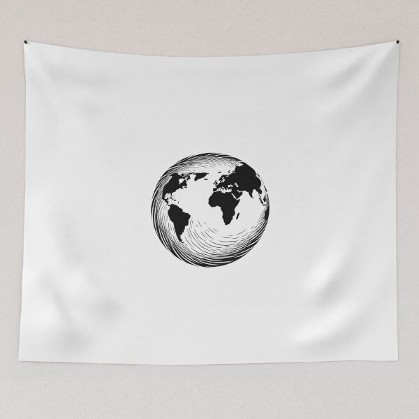 Item preview, black planet earth designed and sold by Gilpro Designs.