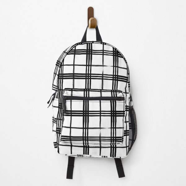 Item preview, Grunge Tartan design - Black and white pattern tartan designed and sold by VIBEARTZDESIGN.