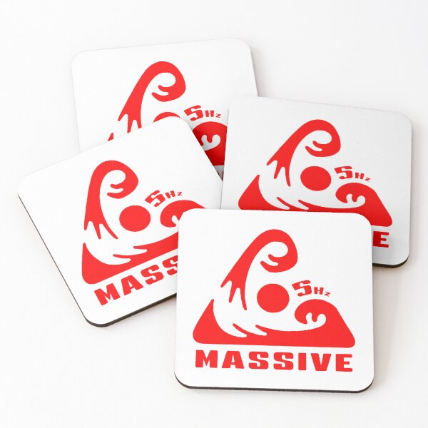 Artikelvorschau, 5Hz MASSIV. 5 HERTZ SURF-LOGO. ROT-WEISS. entworfen und verkauft von 5hertz.