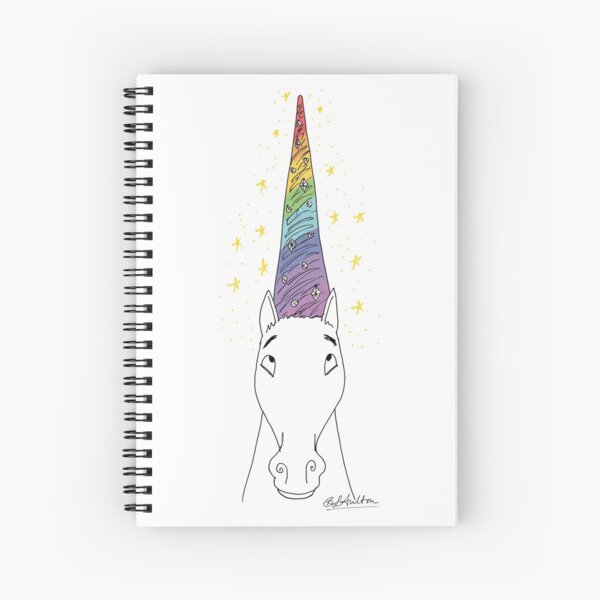 Rainbow Horn Unicorn Spiral Notebook