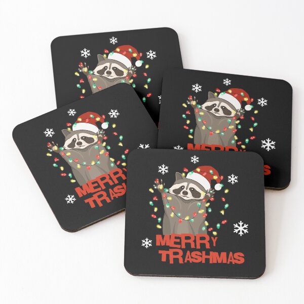 Item preview, Divertido mapache navideño feliz trashmas designed and sold by PUFFYP.