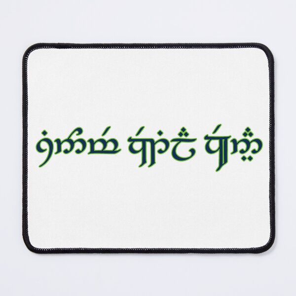 Item preview, Quenya Spoken Here! The Language of the Elves (Navy Blue & Action Green) designed and sold by Scott Auld's Merch Shop.