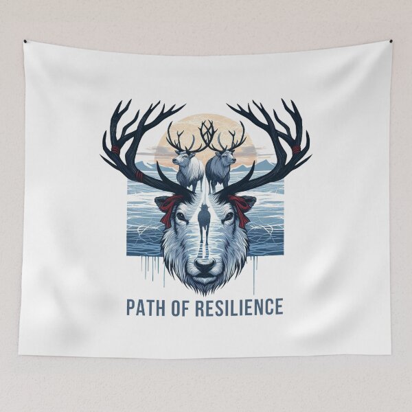 Item preview, Reindeer Resilient Winter Journey Endurance Art designed and sold by ProjectNoah.