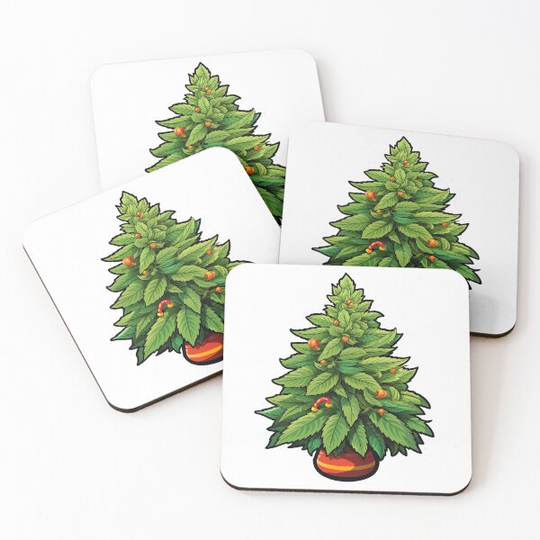 Artikelvorschau, Cartoon-Marihuana-Baum gekleidet wie ein Weihnachtsbaum für die Feiertage entworfen und verkauft von supersanko.