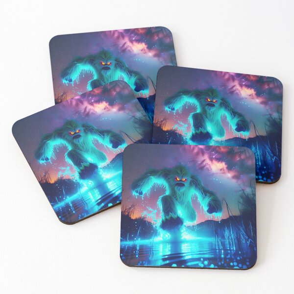 Item preview, Neon Blacklight StyleSpace Yeti Leap designed and sold by Matt's Artificial Nature.