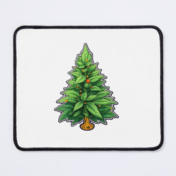 Item preview, Cartoon marijuana tree dressed like a Christmas tree for the holidays designed and sold by supersanko.