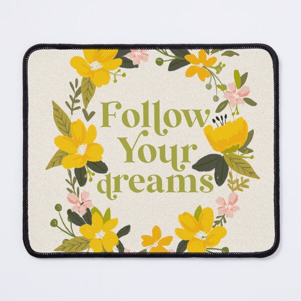 Item preview, Follow Your Dreams Yellow Floral Art designed and sold by Terri Conrad.
