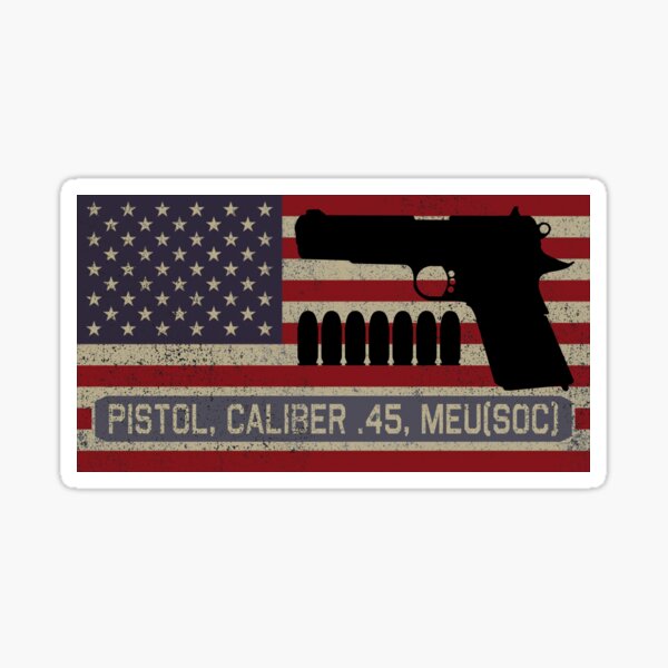  Bumper Sticker 45 ACP Because Shoting Twice is Just