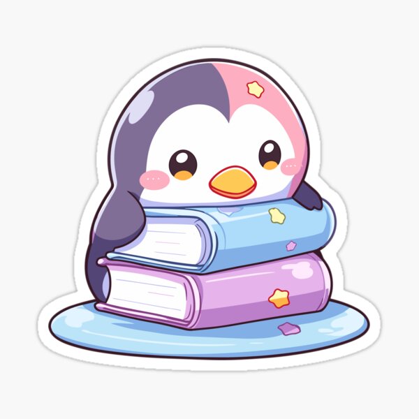Item preview, Cute Penguin Book Worm designed and sold by RetroPrints.