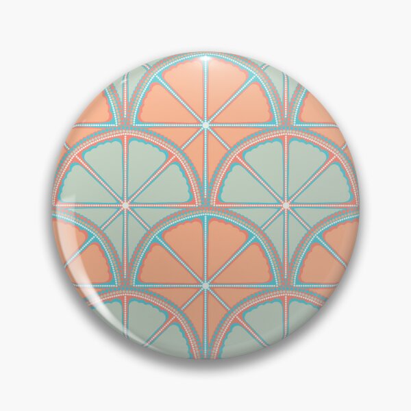 Item preview, Retro Citrus Sunset on Sea Dot Mandala Scallop designed and sold by Triplicate Limited.